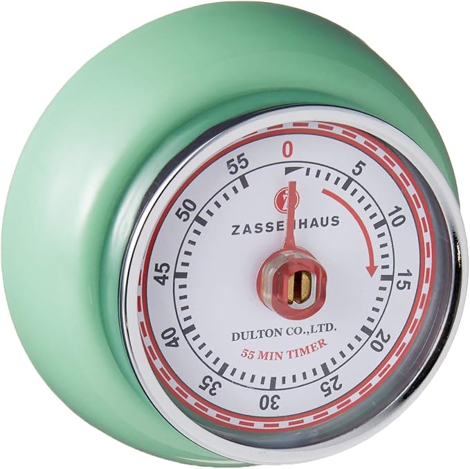 Zassenhaus Magnetic Retro Kitchen Timer, Classic Mechanical Cooking Timer by Zassenhaus