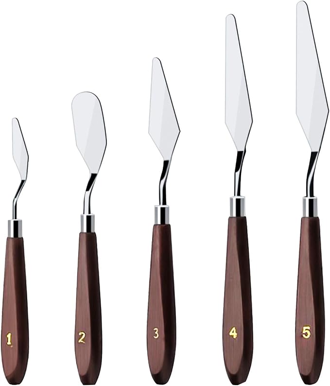 Cake Cream Spatula 5 Pieces/Set Stainless Steel Frosting Baking Pastry Tool by Aikefoo