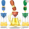 Oil Dispenser Bottle with Silicone Brush, 3 Pack 180ML 2 in 1 Silicone Dropper by BENTFINE