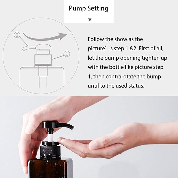 Pump Bottle, Refillable Plastic Empty Lotion Soap Dispenser Liquid Container - Image 7