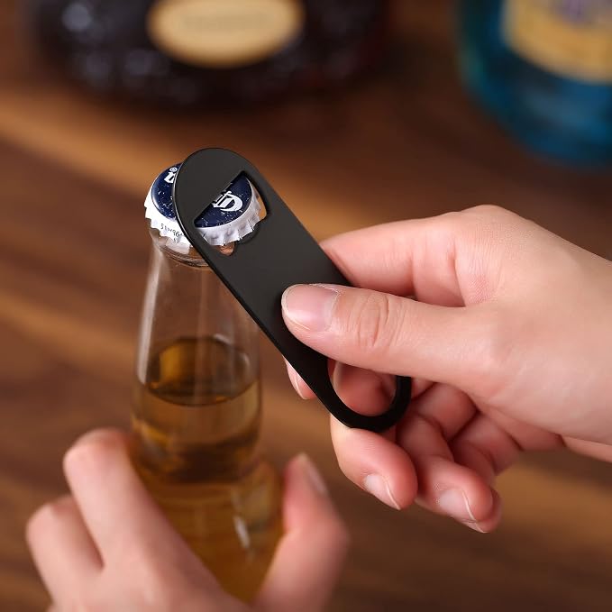 5 PACK Stainless Steel Flat Bottle Opener - Image 6