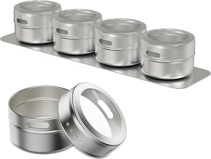 Vetacsion Set of 16 Magnetic Spice Tins - Image 5