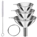 Funnels for Kitchen Bottle Filling, Lmoszuak Mini Stainless Steel Funnels by Unknown