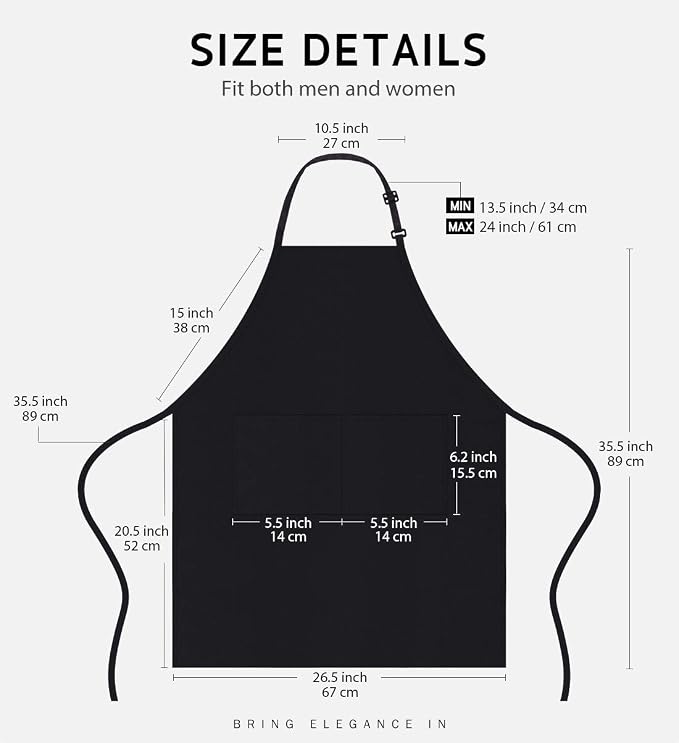 Syntus 4 Pack Adjustable Bib Apron - Image 2