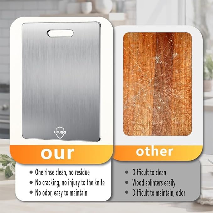 Titanium Cutting Board, Non Toxic, Double-Sided Food Grade Chopping Board - Image 3