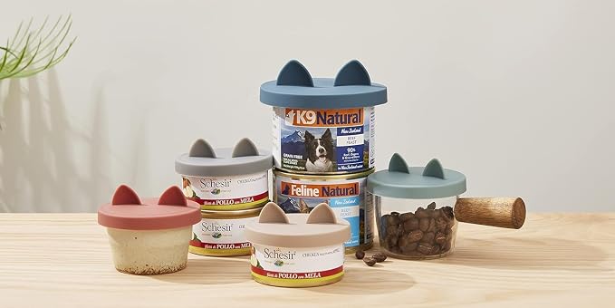 OHMO 2 Pack Cat Food Can Lids, Small Size Silicone Pet Food Can Lids Covers - Image 4
