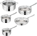 Jamie Oliver by T-fal Cook Smart 10-Piece Cookware Set, Uncoated Stainless Steel by T-falbrand