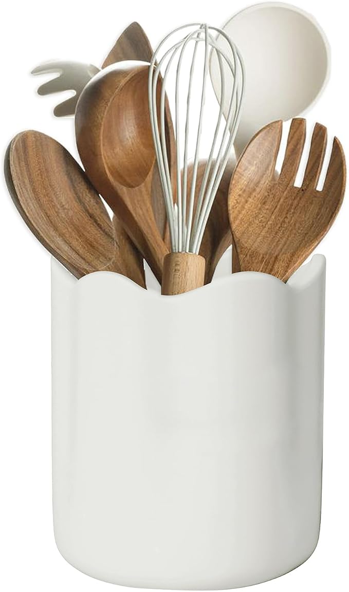 Ceramic Utensil Holder for Kitchen Counter, 6.2" Large Kitchen Utensil Holder by Unknown