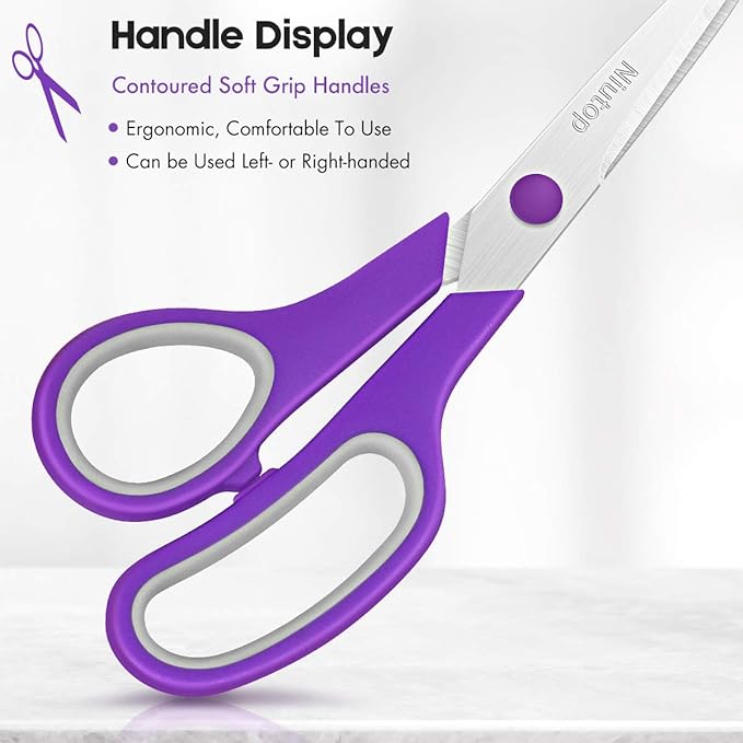 Scissors Bulk Set of 50-Pack, Niutop 8" Multipurpose Sharp Sewing Craft Fabric - Image 2