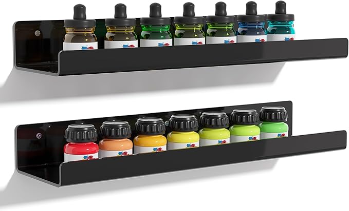 upsimples Acrylic Shelves for Wall Decor, Living Room, Floating Bookshelves for by upsimples