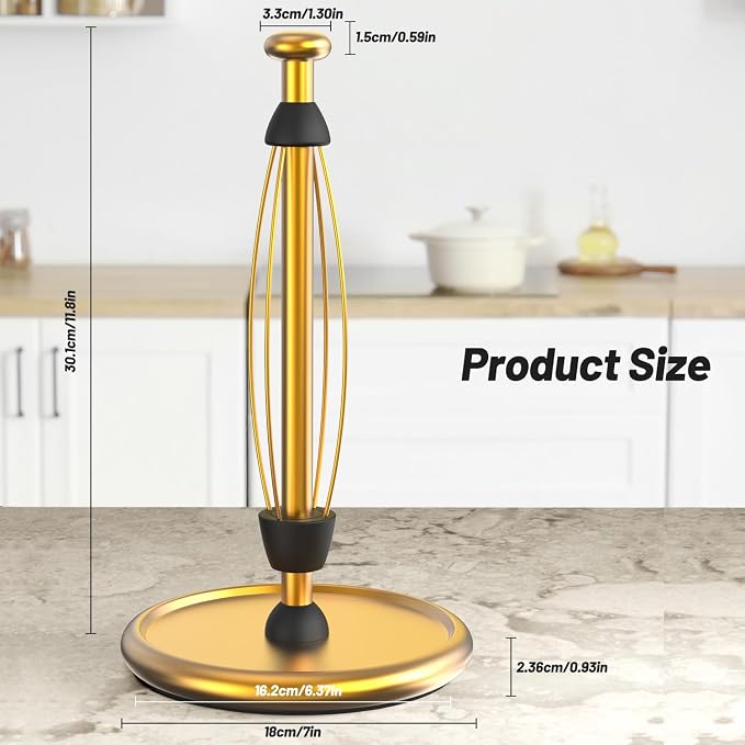 VEHHE Gold Paper Towel Holder Countertop - Image 4