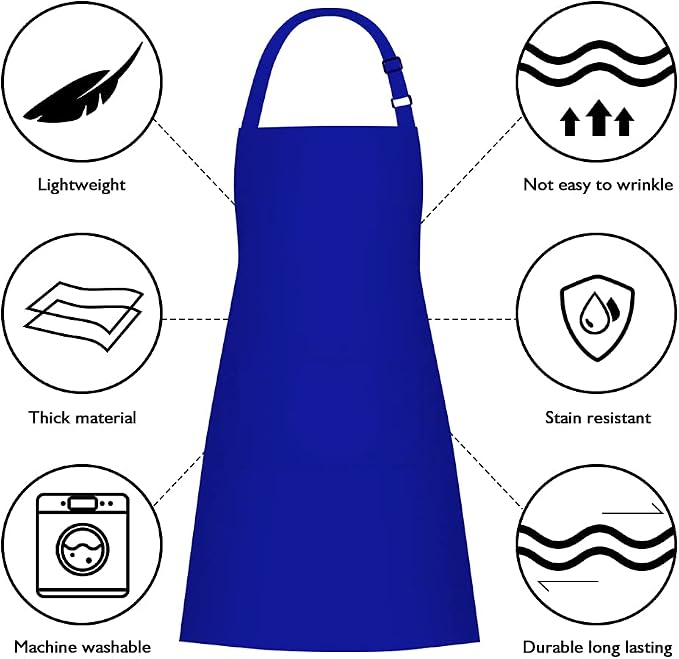 Jubatus 2 Pack 100% Cotton Aprons - Image 6