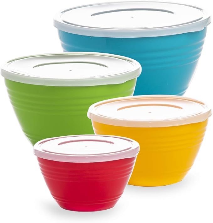 BINO | Mixing Bowl Set with Lids | Versatile Plastic Bowls by BINO