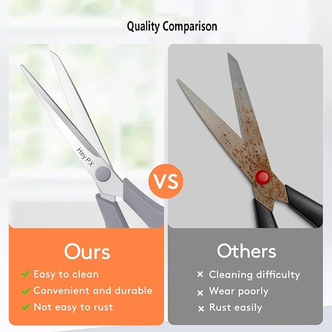 3-Pack 8.5" Ultra Sharp Stainless Steel Scissors - Image 4