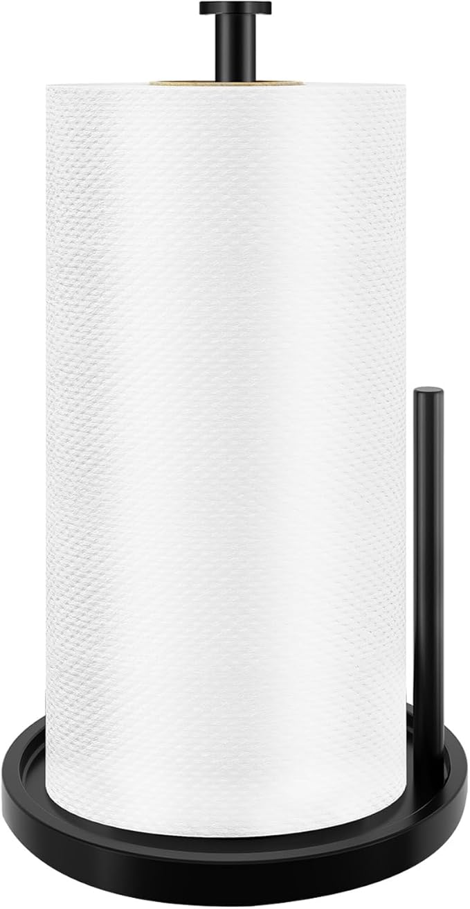 Paper Towel Holder Countertop, Standing Paper Roll Holder by STWWO