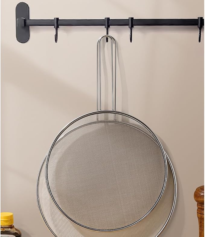 1Pc 10" Stainless Steel Pot Splatter Guard Fine Mesh Cover - Image 7