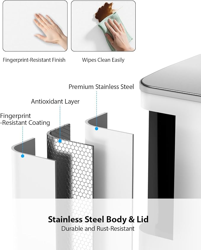 Lovewind Dual Trash and Recycling Bins - Image 4