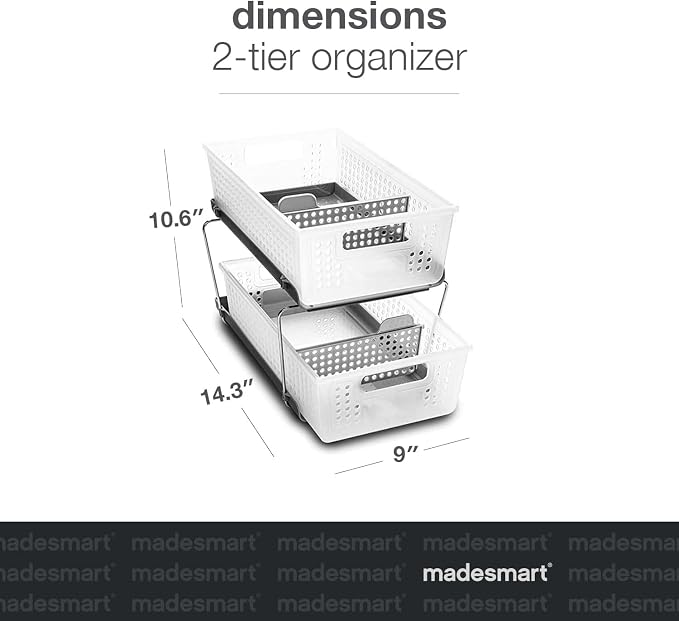 madesmart 2 Tier Organizer, Under Cabinet Storage - Image 3