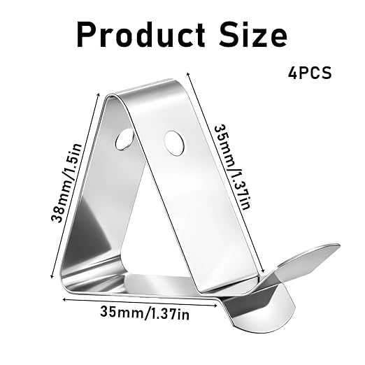 4Pcs Stainless Steel Thermometer Probe Clips, Ambient Thermometer Probe Holders - Image 2