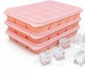 Ice Cube Trays Set of 3, Easy Release 15 Flexible Silicone Ice Cube Molds by LYQOQYL