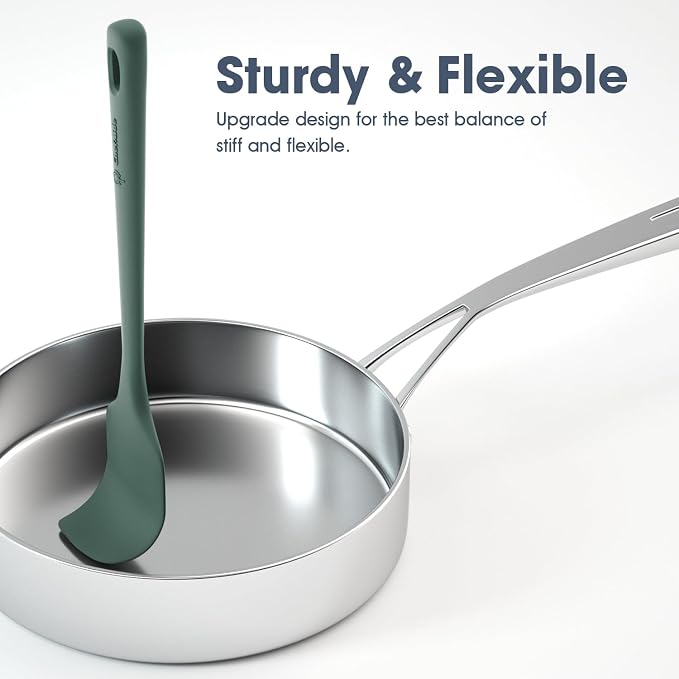 ChefAide 5 Pieces Silicone Spatula Set, Food Grade Rubber Spatula, Upgrade - Image 4