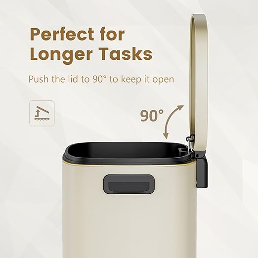 ELPHECO Kitchen Trash Can with Lid Soft Close, 13 Gallon / 50L Stainless Steel - Image 5