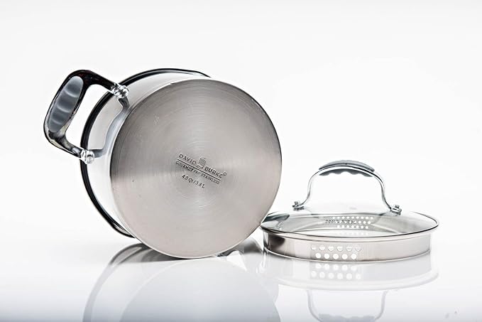 David Burke Gourmet Pro Stature Stainless Steel 4-Qt Sauce pot - Image 6
