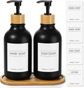 KASUNTING Hand and Dish Soap Dispenser Set, Plastic Kitchen Soap Dispenser Set by ALPIRIRAL