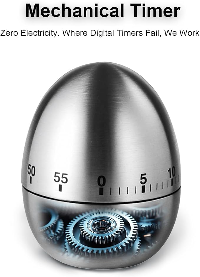 Kitchen Timer for Cooking, 60 Minutes Mechanical Timer - Image 2