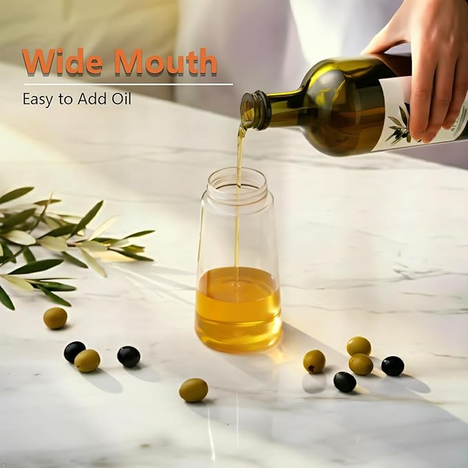 Aovdy Oil Sprayer for Cooking 16oz, 2 in 1 Olive Oil Dispenser and Oil Sprayer - Image 3