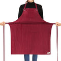 ROTANET Stripe Stretch Apron for Men Women Chef Big and Tall Large Striped by ROTANET