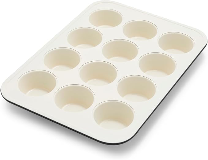 GreenPan Bakewell 12-Cup Muffin Pan, Healthy Ceramic Nonstick Bakeware by GreenPan