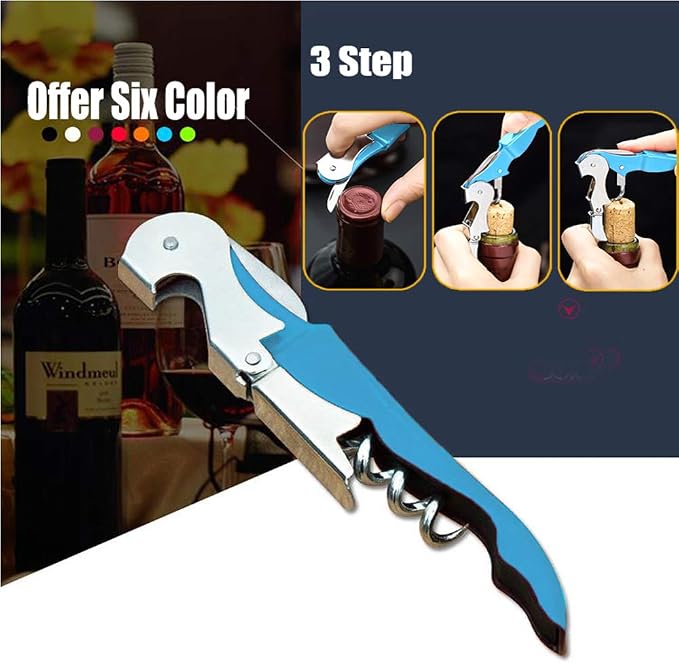 Professional Waiter Corkscrew Wine Openers Set, Heavy Duty Stainless Steel - Image 5