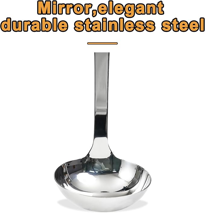 FJNATINH Stainless Steel Wok Spatula and Ladle Tool, Mirror Polished Cooking - Image 8