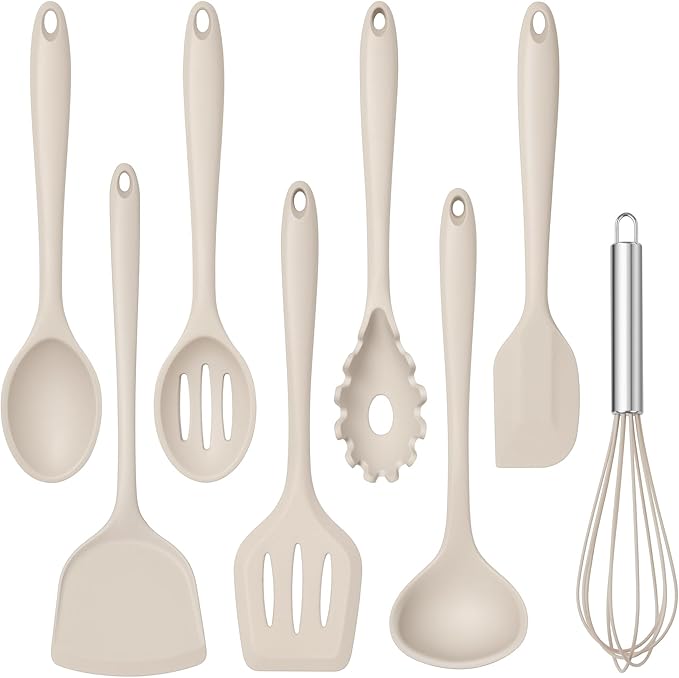 TeamFar 8 PCS Silicone Cooking Utensils by TeamFar