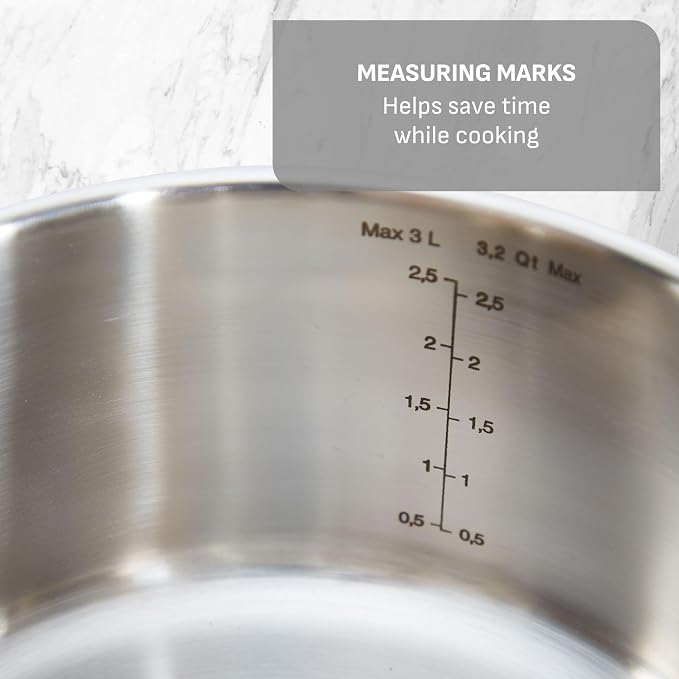 T-fal Stainless Steel Pots and Pans Set 11 Piece, Oven Broiler Safe 500F - Image 6