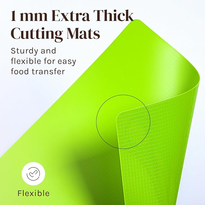 Extra Thick Flexible Cutting Board Mats Set of 6 - Image 7