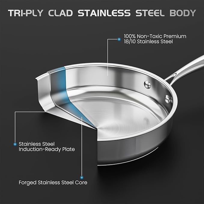 Meythway Pots and Pans Set Non Toxic, Kitchen Induction Cookware - Image 3