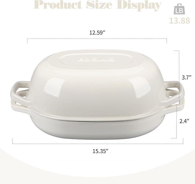 EDGING CASTING Enameled Cast Iron Oval Dutch Oven Pot - Image 2
