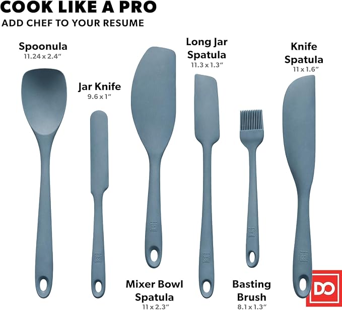 DI ORO 6-Piece Silicone Spatula Set - Image 3