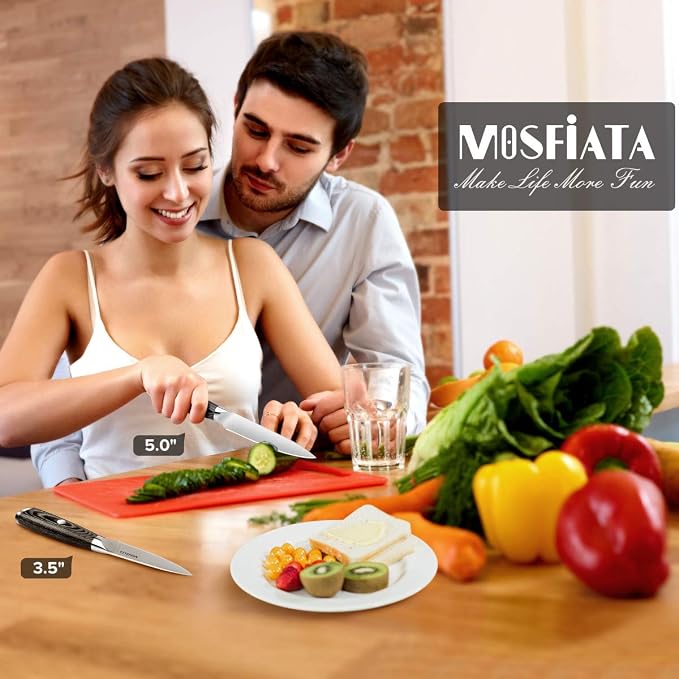MOSFiATA 5” Chef Knife and 3.5" Fruit Knife Set - Image 3