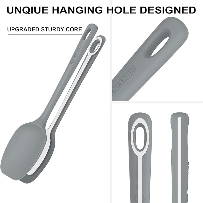 ChefAide 5 Pieces Silicone Spatula Set, Food Grade Rubber Spatula, Upgrade - Image 3
