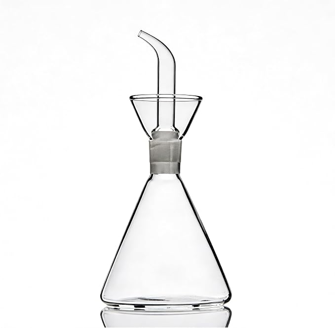 ELETON Conical Borosilicate Glass Olive Oil Dispenser – Non Drip Oil Bottle - Image 5