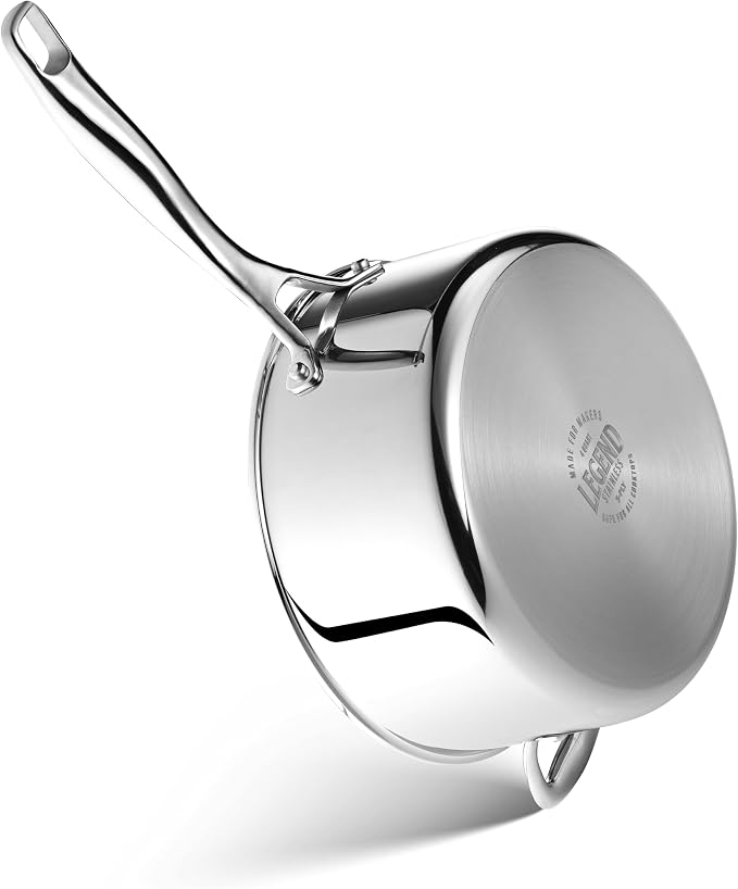 LEGEND COOKWARE 5-Ply Stainless Steel 4-Quart Sauce Pan - Image 7