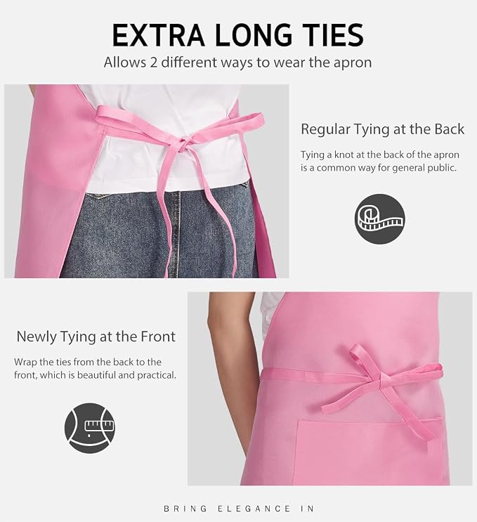 Syntus Apron for Men Women, Adjustable Cooking Kitchen Chef Aprons - Image 5