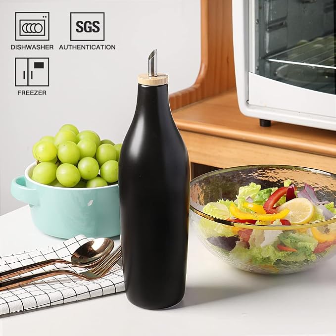 Sweejar Matte Ceramic Olive Oil Dispenser Bottle - Image 2