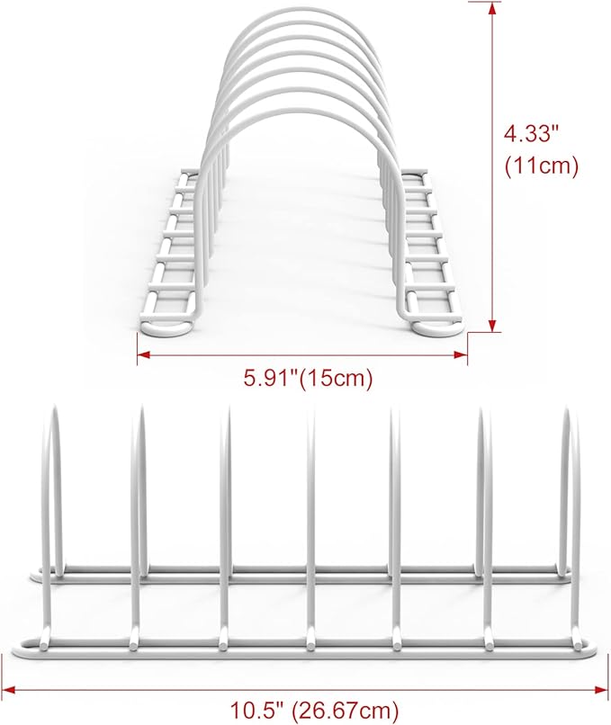 JAQ Plate Rack for Cabinet, 10.5" Vertical Dish Organizer for Plates, Pot Lids - Image 6