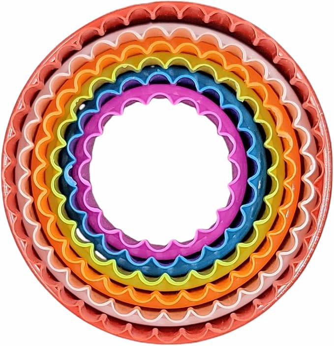 Handy Housewares 6pc Scalloped Biscuit/Cookie Dough Cutter Set, Round & Flower - Image 6