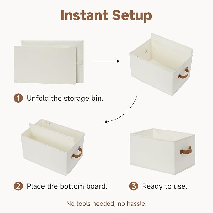 StorageWorks Closet Organizers and Storage Bins, Foldable Shelf Baskets - Image 7