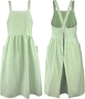 Uaussi Cotton Linen Apron Cross Back Work Apron by Uaussi